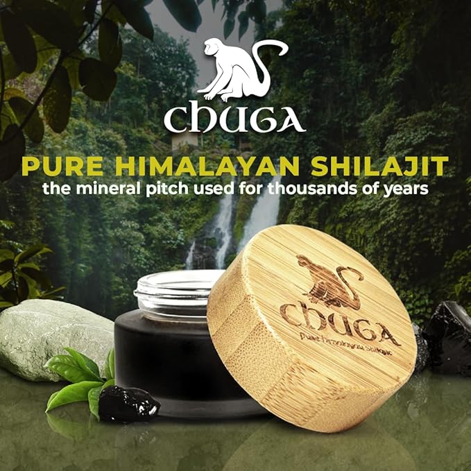 Chuga's Pure Himalayan Shilajit for Men & Women | Organic Shilajit Harvested 16,000 Feet | Lab Tested in USA, 74+ Fulvic Acid, Immune Booster, Shilajit Resin, 175 Servings per 35 Gram Jar (Pack of 2)