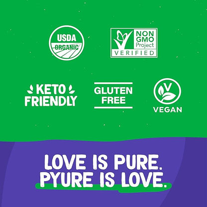 Pyure Organic Stevia Liquid Sweetener Keto Sugar Substitutes, Zero Calorie, Zero Sugar, Zero Carb, Plant-Based Sugar Free Liquid Stevia Extract, Simply Sweet, 1.8 oz (Pack of 4)