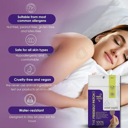 Relief Night & Rise & Shine Patch Bundle - Arnica, Melatonin, Tongkat Ali, Ashwagandha, Horny Goat Weed & Saffron for Sleep, Soreness, Strength & Performance - 16 Plant-Powered Patches for Men and Wom