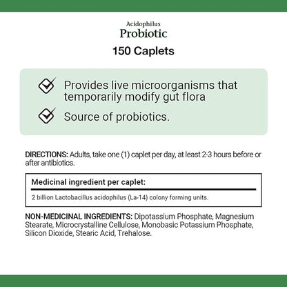 Nature's Bounty Acidophilus Probiotic 2 Billion, 150 caplets
