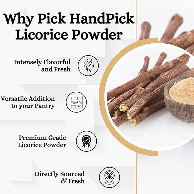 Licorice Root Powder Natural – Mulethi (Yastimadu) Powder (Glycyrrhiza Glabra) for Skin Care, Herbal Tea, Digestive Support & Wellness – 2 oz