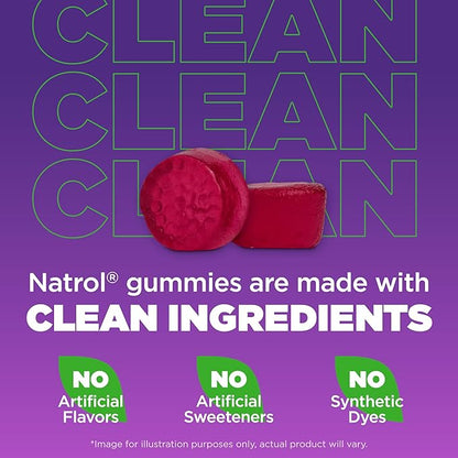 Natrol MelatoninMax Sleep Aid Gummy, 10mg per Gummy, Maximum Strength for Better Sleep, 10mg, 50 Blueberry Flavored Gummies (Pack of 12)
