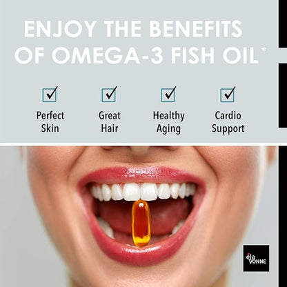 Norway Pure Omega-3 Fish Oil Softgels 2,400mg (90ct) - 4X Concentrated EPA & DHA, Triple Distilled, Burpless, Wild Caught, Skin & Hair, Joints, Heart Health