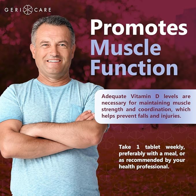 GeriCare Vitamin D 1,250mcg (50,000 IU) High Potency Once-A-Week Dietary Supplement, 12 Count (Pack of 2)