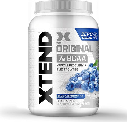 XTEND Original BCAA Powder 7g BCAA and 2.5g L-Glutamine, Sugar Free Post Workout Muscle Recovery Drink with Amino Acids for Men & Women, 90 Servings