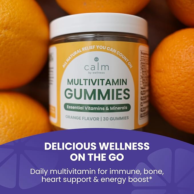 Multivitamin Gummies - All Natural Vegan Adult Multivitamin Gummy - Packed with Antioxidant Vitamins C & E, B12, B6, Folic Acid, Pantothenic Acid - Essential for Overall Health