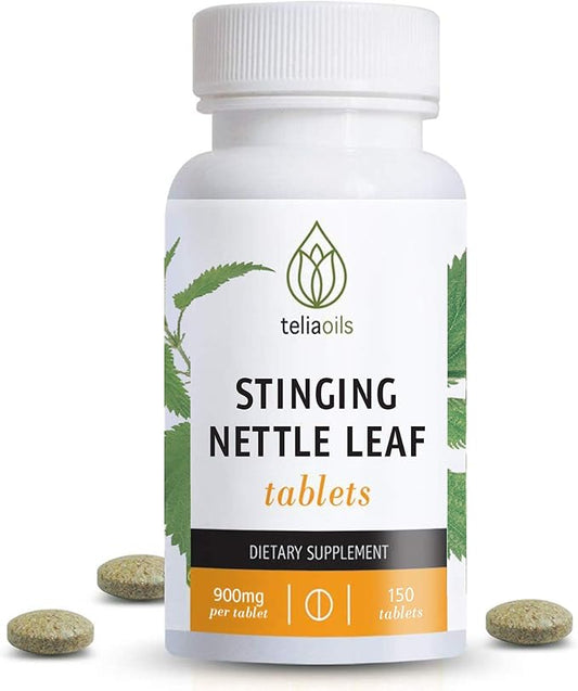 Teliaoils Stinging Nettle Leaf Tablets (150 Capsules) | 900mg Wild Harvest Nettle Extract Per Tablet | Natural Herbal Supplement | Supports Healthy Histamine Levels & Respiratory Health