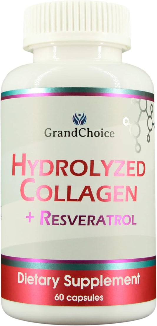 Hydrolyzed Collagen + Resveratrol, 500mg, 60 Capsules
