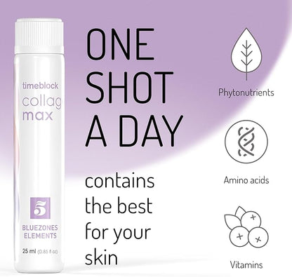 Collagen Max Drink with Vitamins, Amino Acids, Phytonutrients, 30 Bottles