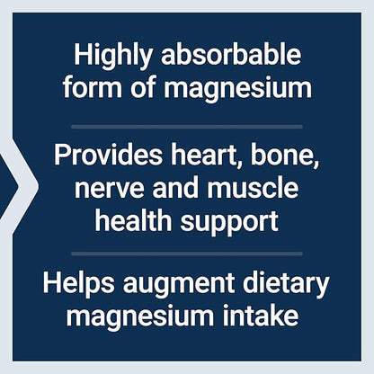 Life Extension Magnesium Glycinate, Heart Health, Bone Health, Nerve and Muscle Support, Highly absorbable, Gluten-Free, Non-GMO, Vegetarian, 90 Capsules