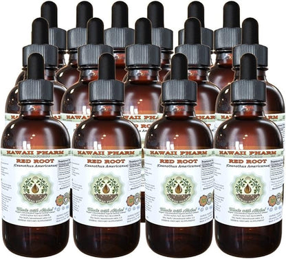 Red Root Alcohol-Free Liquid Extract, Red Root (Ceanothus Americanus) Dried Root Glycerite Natural Herbal Supplement, Hawaii Pharm, USA 15x4 fl.oz