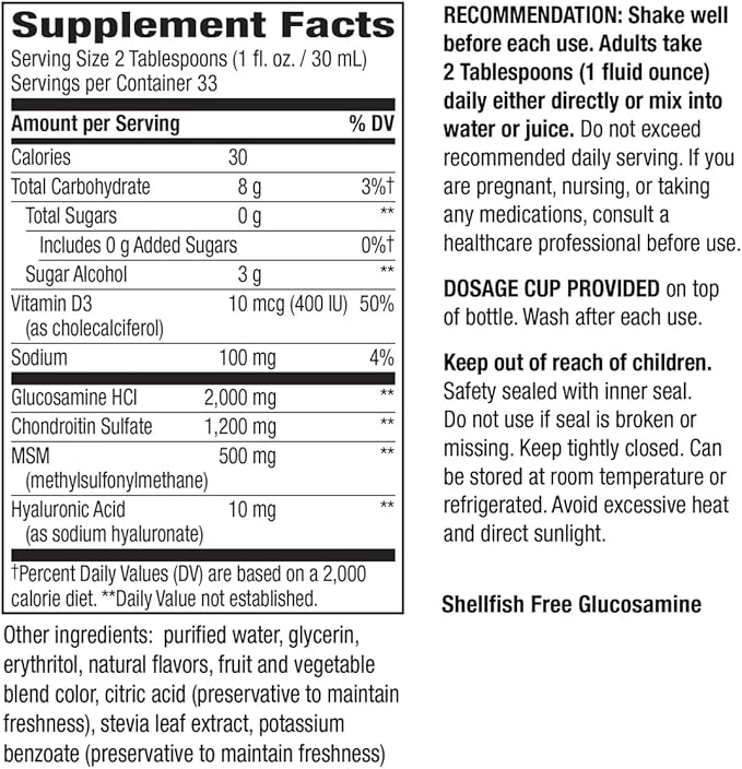 2 Pack Nature Way Joint Movement Glucosamine Extra Strength, 33.8 Ounces Bundle - Vitamins, Herbals & Dietary Shellfish Gluten Sugar Free Glucosamine & Joint Supplements for Health