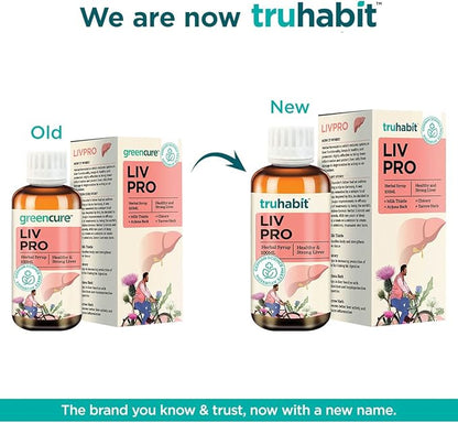 Livpro Liver Detox Syrup with Milk Thistle & Arjuna Bark by Green Cure, Liver Supplement with Milk Thistle Liver Detox Cleanse, Organic Liver Support - German Science with Ayurveda, 3.4 Fl Oz (100ml)