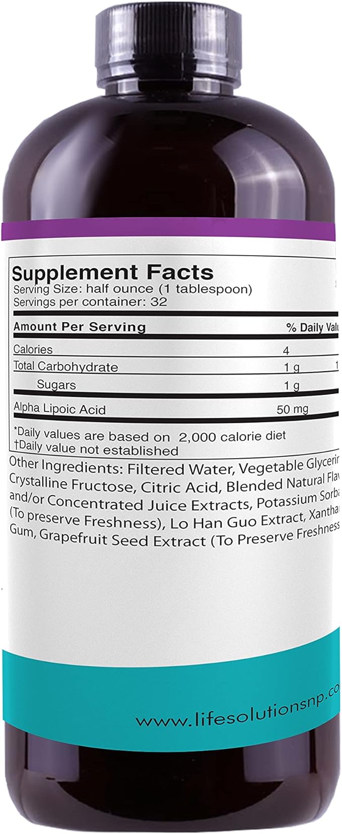 Liquid Alpha Lipoic Acid – 50mg ALA, More Bioavailable Than Capsules & Powder – Fast-Absorbing Antioxidant Supplement – Pharmacist Formulated, Rapid-Sorb Technology – 16 fl. oz.