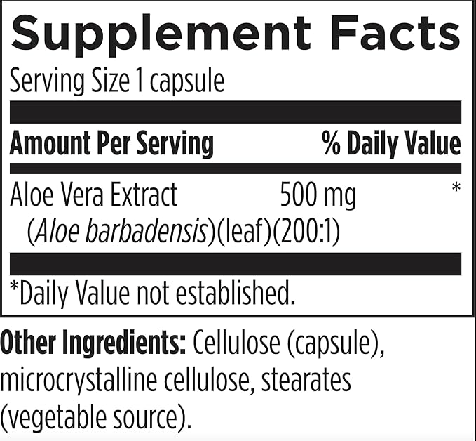 Designs for Health Aloe/200x - 200mg Aloe Vera Extract - Highly Concentrated Aloe Leaf Supplement for GI Support - Non-GMO, Vegetarian Pills (60 Capsules)