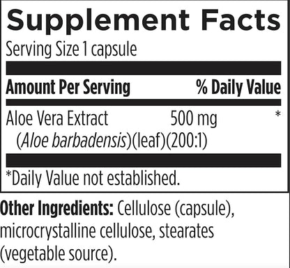 Designs for Health Aloe/200x - 200mg Aloe Vera Extract - Highly Concentrated Aloe Leaf Supplement for GI Support - Non-GMO, Vegetarian Pills (60 Capsules)