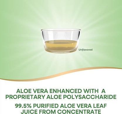 Nature's Way Aloe Vera Leaf Juice with Aloe Polymax+, 99.5% Purified Aloe Vera Leaf Juice from Concentrate, International Aloe Science Council Certified, Unflavored, 33.8 Fl Oz