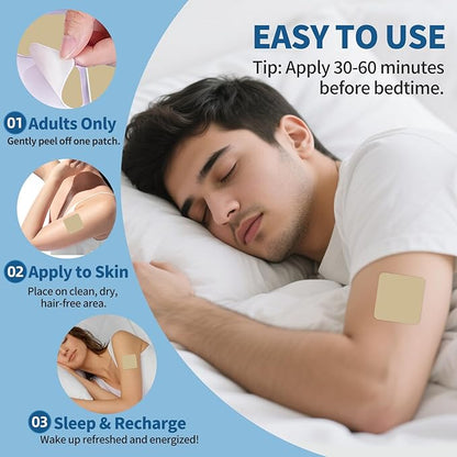 Sleep Patches for Adults, Upgraded Sweet Dream Patch with Natural Plant Extract, Sleeping Patches for Night Rest, Gentle Deep Rest Formula, Morning Refreshment,Comfort for Men & Women (60 PCS)