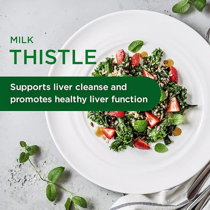 EMERALD LABS European Milk Thistle - Organic Milk Thistle Extract - Supports Liver Health & Helps Maintain Natural Energy, Digestion & Brain Health - 60 Vegetable Capsules (Up to 60-Day Supply)