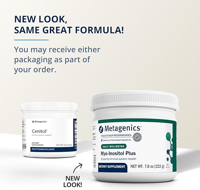 Metagenics Myo-Inositol Plus - Magnesium Supplement for Neuro Health* - with Myo-Inositol, Citric Acid & Magnesium - Supplements for Nervous System & Brain Function* - 7.8 Oz - 30 Servings