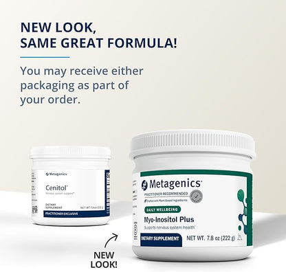 Metagenics Myo-Inositol Plus - Magnesium Supplement for Neuro Health* - with Myo-Inositol, Citric Acid & Magnesium - Supplements for Nervous System & Brain Function* - 7.8 Oz - 30 Servings