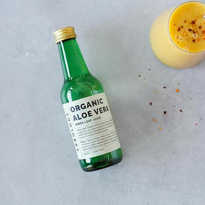 Organic Aloe Vera Inner Leaf Juice 8.5 fl oz - 8 Servings - Acemannan Polysacharides > 2500mg/l
