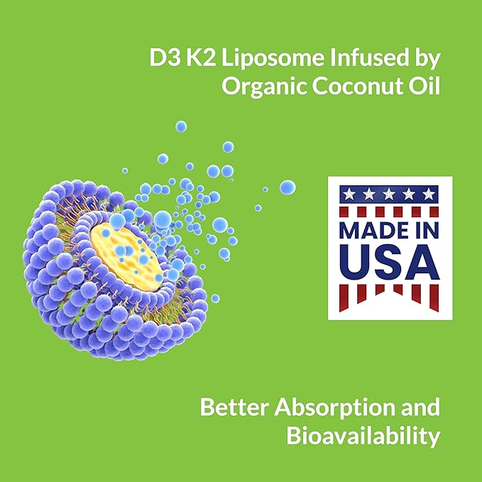 UpNourish Liposomal D3 K2 Vitamin 10000 IU D3 and K2 MK-7 200 mcg - 180 Vitamin D3 k2 (Vitamina D3 con K2) Mini Softgels - Easy to Swallow K2 D3 Vitamin