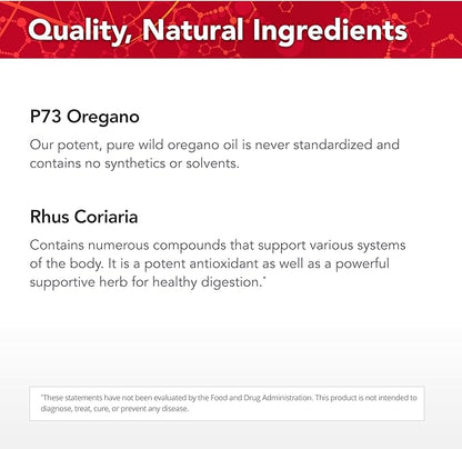 Physician's Strength Wild Oregano-Plus - 90 Capsules - Supports Healthy Immune System, Digestion & Bones and Joints - Non-GMO - 90 Servings