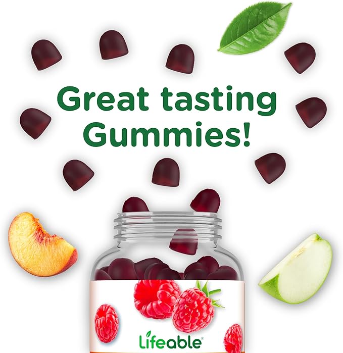 Lifeable Prebiotic Fiber Gummies for Adults | 5g | Great Tasting Fiber Supplement Gummies | Prebiotic Gummies for Digestive Health | High Fiber Gummies for Women, Men | 90 Gummies