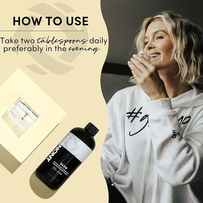 Tranont Glow | Piña Colada | 2 Pack | Type 1 Collagen with Superfood Antioxidant Support | for Hair, Skin, Nails & Joints | Liquid Collagen with Hyaluronic Acid & Peptides | 30 Fl Oz