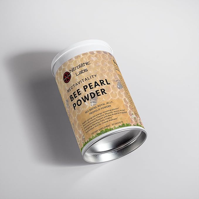 Bee Pearl Powder - Bee Pearl Supplement for Overall Wellness and Daily Vitality - Energizing Blend of Bee Bread, Propolis and Royal Jelly - Vegetarian & Gluten Free - 30 sachets