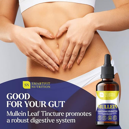 Mullein Leaf Extract - Mullein Drops - Lung Cleanse - Supplement for Respiratory System Support & Healthy Mucous Membranes - Verbascum Densiflorum - 2 oz