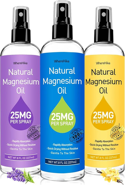 Magnesium Spray, Pure Magnesium Oil Spray for Feet,Ideal Gift for Muscle Relaxation&Better Sleep,Rapid Absorption,Quick Drying Without Residue-Unflavored