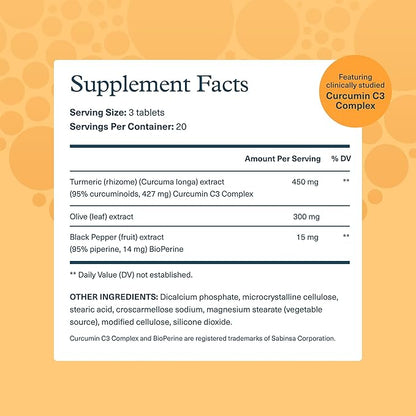 Youtheory Turmeric - Antioxidant & Joint Support Supplement for Men & Women - Contains Black Pepper Extract - Vegan - Dairy, Soy & Gluten Free - 60 Tablets