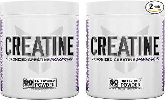 FINAFLEX Pure CREATINE, Unflavored - 10.6 oz, Pack of 2 - Promotes Muscular Strength, Size & Performance - 100% Pure, Micronized Creatine Monohydrate - 120 Total Servings