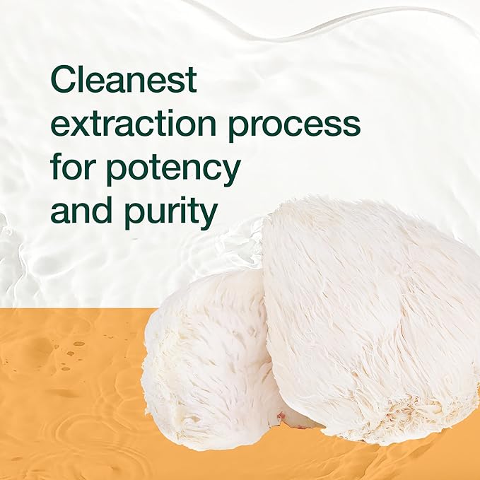 Fresh Nutrition Organic Lions Mane Mushroom Capsules - Strongest DNA Verified Formula - Rich in Alpha Glucan - Powerful Superfood Supplement - Brain, Immune System Benefits - Vegan Friendly