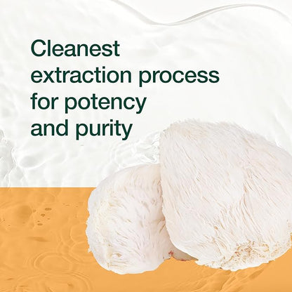 Fresh Nutrition Organic Lions Mane Mushroom Capsules - Strongest DNA Verified Formula - Rich in Alpha Glucan - Powerful Superfood Supplement - Brain, Immune System Benefits - Vegan Friendly