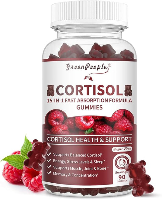 Cortisol Supplements for Women - 15-in- 1 Cortisol Reducer Detox Manager with Ashwagandha/Magnesium/L-theanine/Phosphatidylserine/Vitamin B6 for Mood/Focus & Sleep 90CT