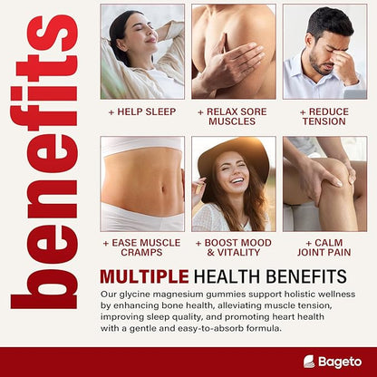 Magnesium Glycinate Gummies Sugar Free 90 for Adults & Kids,400mg Chewable Magnesium Gummies with 200mg L-Threonate,Ashwagandha,Vitamin D,B6,B12,Calcium for Sleep,Stress & Muscle,Relief,Strawberry