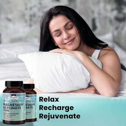 Pure Magnesium Glycinate - Capsules to Support Optimal Health - with Magnesium Glycinate - 120 Capsules (Dual Month Pack), High Absorption Magnesium by Ramaroma