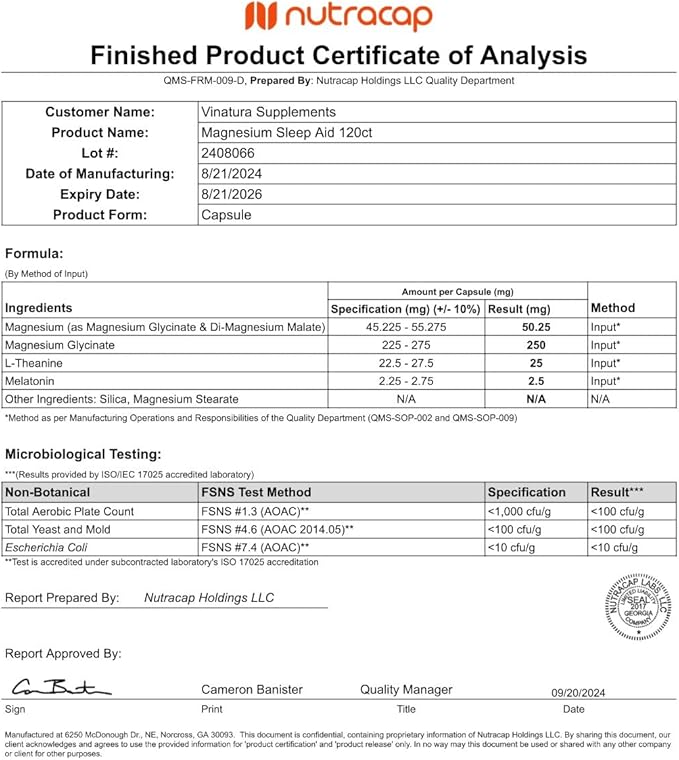 Magnesium Sleep Aid - Magnesium Complex Supplement with Melatonin for Sleep - Magnesium Glycinate 500mg, Magnesium L-Theanine - 120 Capsules