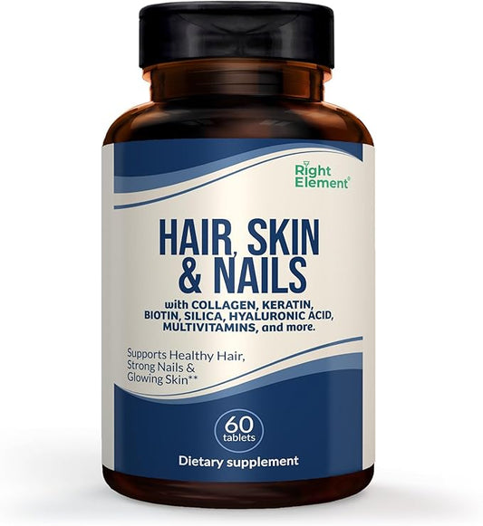 Hair, Skin & Nails Support – Biotin & Collagen Supplement (1-Pack)