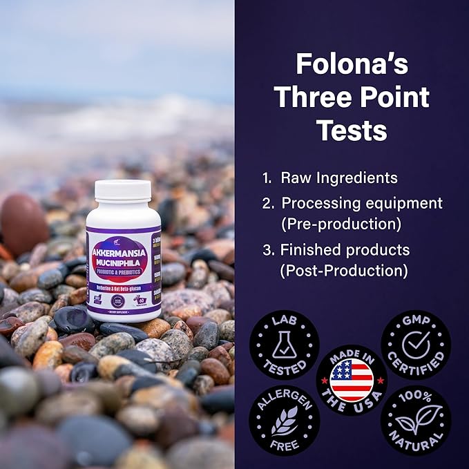 Delayed Release Akkermansia GLP-1 Probiotic with Berberine and Soluble Beta-Glucan Prebiotic Fiber; 3 Billion AFU, 60 Capsules, for Gut Health Support