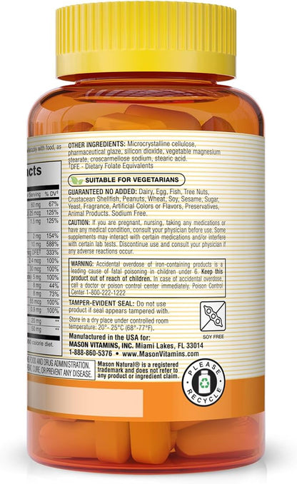 MASON NATURAL Renal MultiVitamin - Suitable for Vegetarians, 100 Caplets