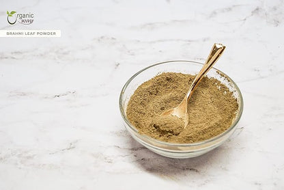 Organic Way Brahmi Leaf Powder (Bacopa Monnieri) - Organic & Kosher Certified | Raw, Vegan, Non GMO & Gluten Free | USDA Certified | Origin - India (1/4 LBS)