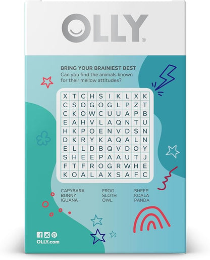 OLLY Mellow Buddies L’OLLY Pops, Omega-3 ALA, L-Theanine, Choline, Kids Dietary Supplement Lollipops, Supports a Calm Mood & Healthy Brain Function, Vegetarian, Raspberry Flavored, 25 Count