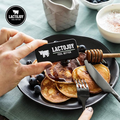 LactoJoy Lactase Pills I 45 Pieces I Powerful Lactase Enzymes for Lactose Intolerance I Ultra Pure Lactase for Improved Digestion I 100% Vegan