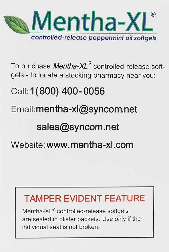 Mentha-XL Peppermint Oil Softgels 84 ea (Pack of 2)