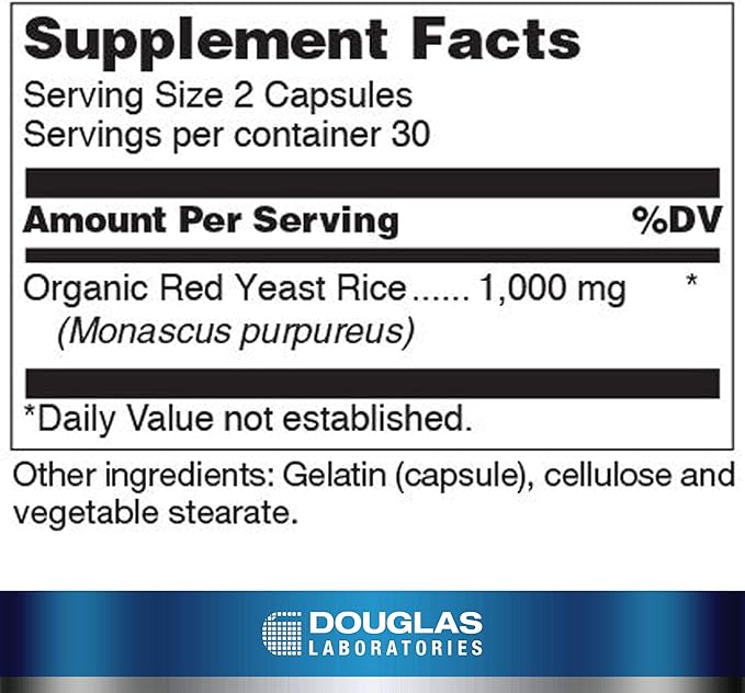 Douglas Laboratories Beni Koji Red Yeast Rice | Fermented Red Rice to Support Healthy Blood Lipid Metabolism* | 60 Capsules