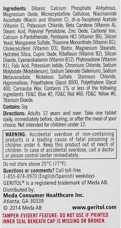 Geritol Complete Tablets 100 Tablets